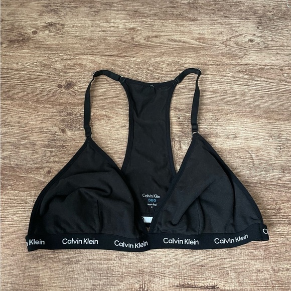 Calvin Klein 365 Black Razorback Bralette Size Medium - Picture 1 of 3